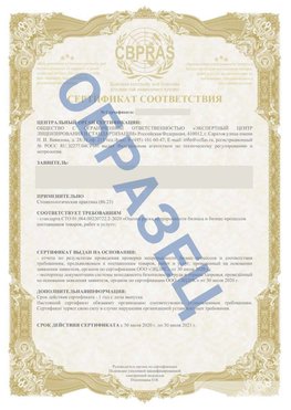 Образец Сертификат СТО 01.064.00220722.2-2020 Сходня Сертификат СТО 01.064.00220722.2-2020 